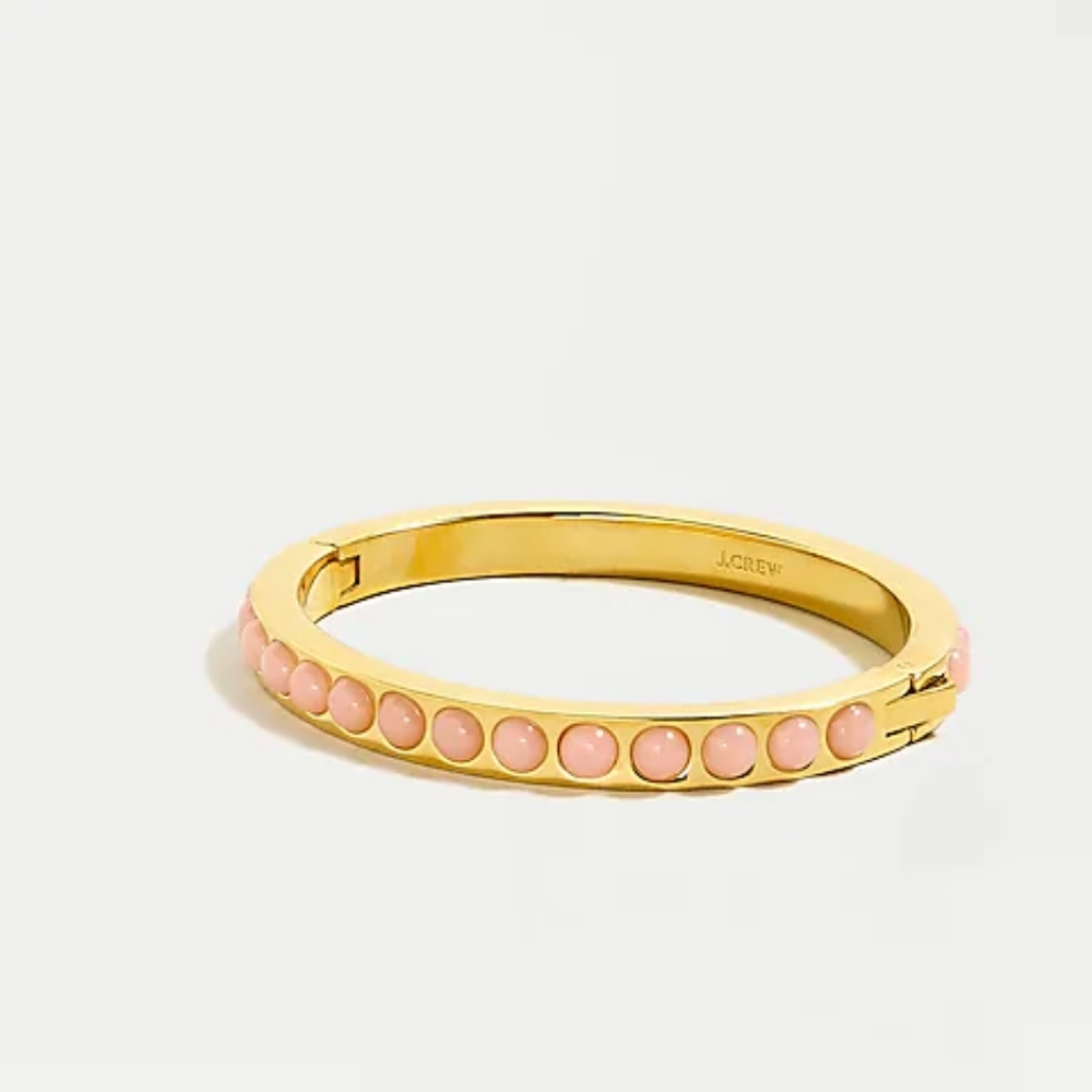 NWT J.Crew Mini Gumdrop Stone Hinge Bracelet Pink